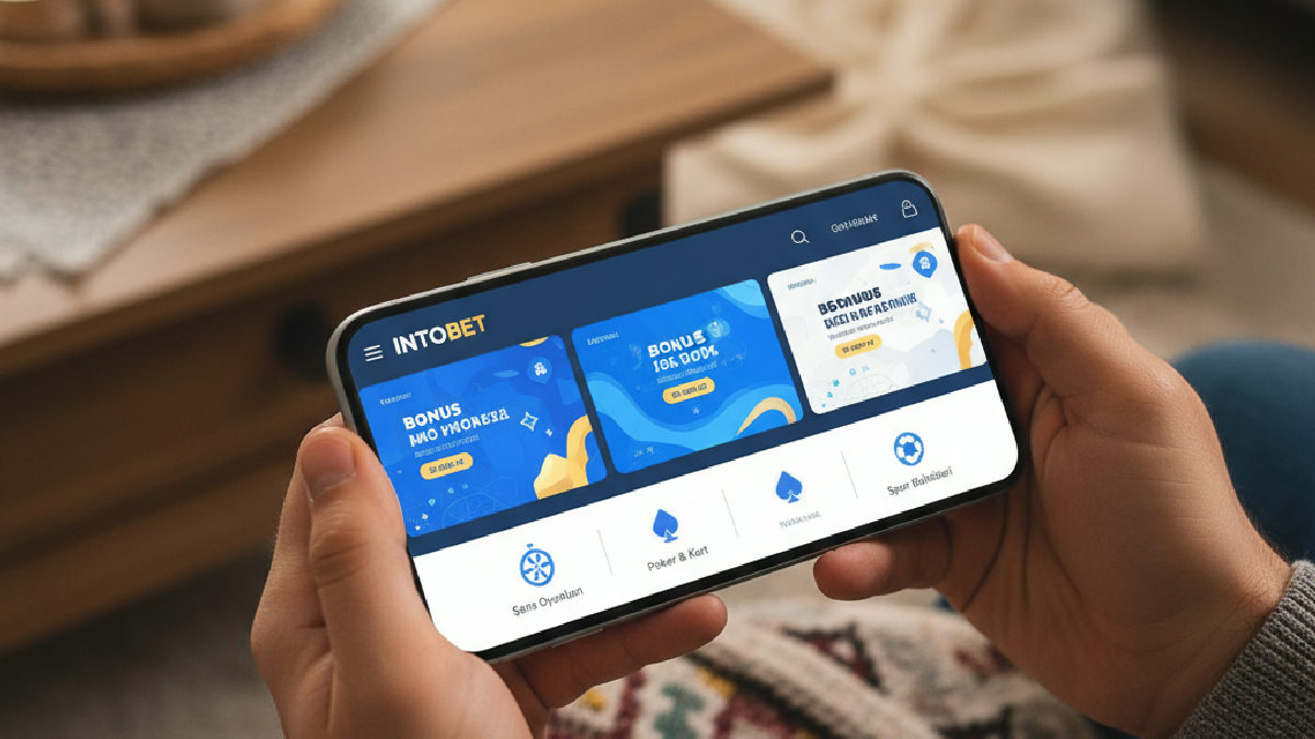 Intobet mobil uygulaması ile bonus kampanyalarına hızlı erişim.